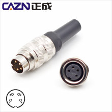 M16 C091 male straight cable metal connector with internal strain relife and metal locking ring  2-24 pin